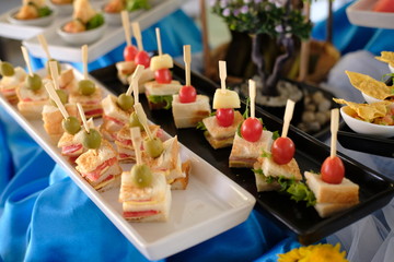 Wall Mural - appetizers on table