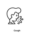 cough icon vector. sneeze icon vector symbol illustration. Modern simple vector icon for your design. influenza icon vector.	