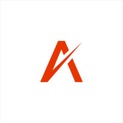 Wall Mural - letter A logo, launching the logo