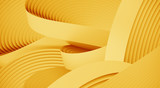 Fototapeta Do przedpokoju - Minimal abstract background for product presentation. Yellow circular geometry shape. 3d rendering illustration.