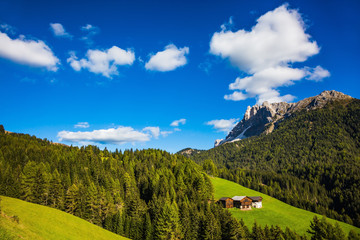 Sticker - Farm on a grassy mountainside