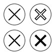 close icon vector in simple design template, Delete icon, remove, cancel, exit symbol