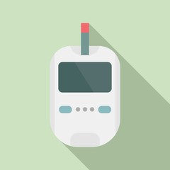 Poster - Glucose meter icon. Flat illustration of glucose meter vector icon for web design