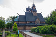 Karpacz, Poland. Wang temple. General view of the wooden church.