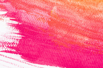Canvas Print - pink and orange art painting on white background
