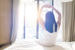 © ifriday - Blurred of woman relaxation lifestyle on bed at holiday
