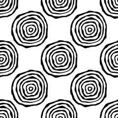 Wall Mural - seamless pattern with annual rings