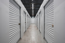 Self Storage Facility, Metal Doors With Locks. Moving, Storage Concept.