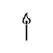 © Lidiia Koval - Burning match icon. Burning matchstick. Vector.