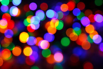 rainbow bokeh christmas lights background