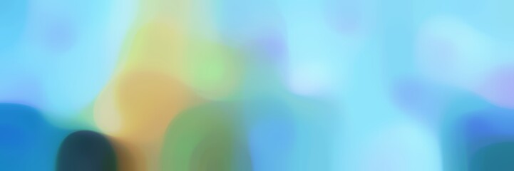 Wall Mural - blurred bokeh horizontal background bokeh graphic with baby blue, dark khaki and teal blue colors space for text or image