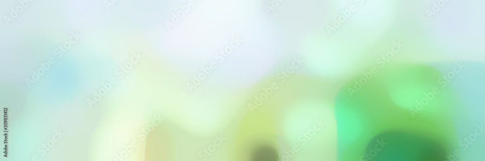 blurred bokeh horizontal background bokeh graphic with light gray, lavender and pastel green colors and space for text - obrazy, fototapety, plakaty 