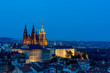 Prague castle at blue hour