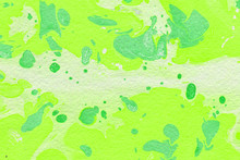Abstract Ink Background.Winter Green Marble Ink Paper Textures On White Watercolor Background.Wallpaper For Web And Game Design.