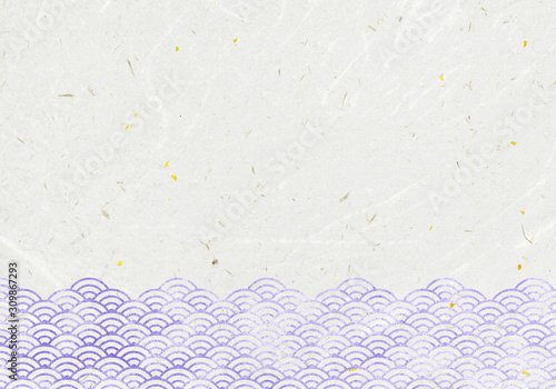 背景 青海波 波 海 伝統 模様 和風 和柄 図案 壁紙 素材 テクスチャー 紫 パープル Stock Illustration Adobe Stock