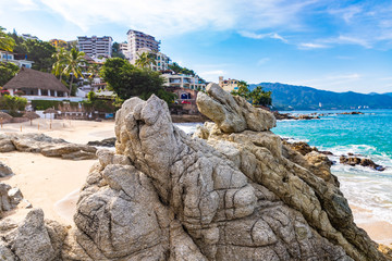 Wall Mural - Beautiful morning at Conchas Chinas beach, Puerto Vallarta