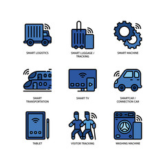 Wall Mural - Internet of things icons set