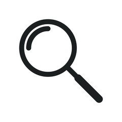 Poster - Magnifying glass or search icon vector sign isolated for graphic and web design. searching symbol template color editable on white background, Thin linear graphic Eps10.