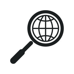 Leinwandbilder - Magnifying glass or search icon vector sign isolated for graphic and web design. searching symbol template color editable on white background, Thin linear graphic Eps10.
