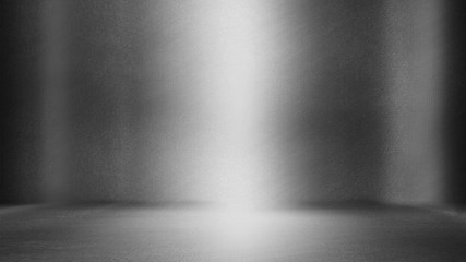 gray metal room. silver bfckground.