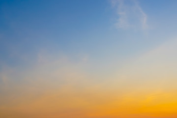 Wall Mural - Twilight sky with cloud and colorful sunset nature abstract  background