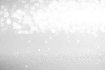 white and silver bokeh abstract background