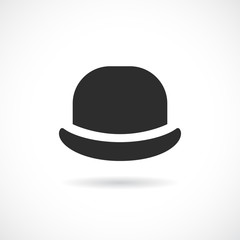 Wall Mural - Classic vintage bowler hat icon