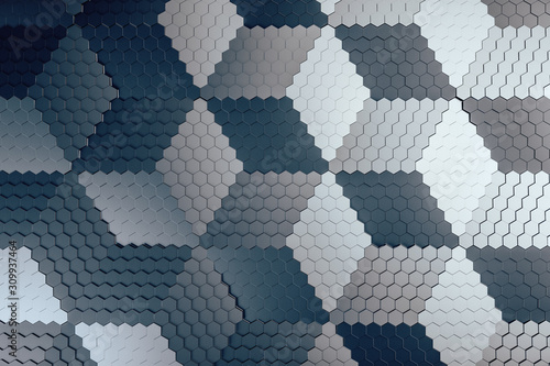 Gray honeycomb grid