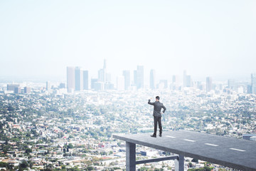 Poster - Young businessman looking down