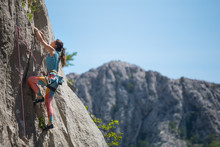 Rock Climbing And Mountaineering In The Paklenica National Park.