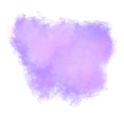 Wall Mural - Watercolor stain in beautiful purple. Vector illustration of abstract paint splash. Graphic design with texture. Flower and love grunge. EPS 8. Subtle and delicate transition. 