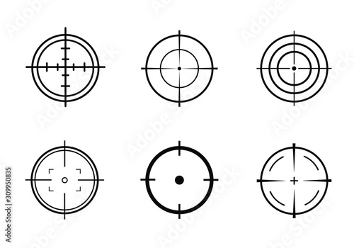 Fotomural Target Vector icon illustration. Set of target icon