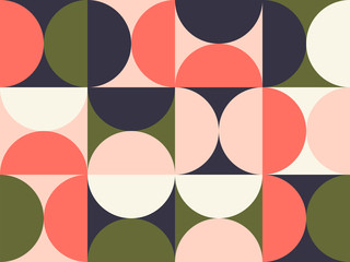 Poster - Bright Colored Circular Pattern Design