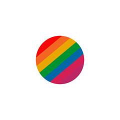 Poster - Rainbow icon logo design vector template