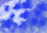 Fototapeta Sypialnia - blue sky with white clouds