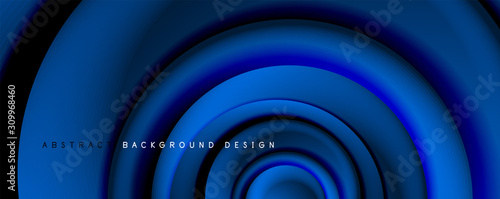 Vector 3d style abstract swirl circles, modern techno digital trendy abstract...