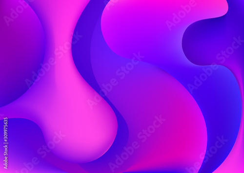 Fluid colorful shapes composition background. Neon bright trendy gradients. C...