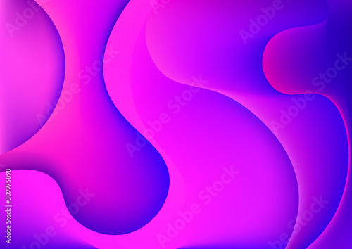 Fluid colorful shapes composition background. Neon bright trendy gradients. C...