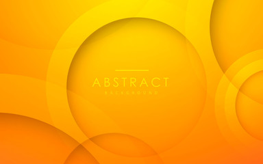 Canvas Print - abstract 3d circle layer orange background