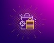 © blankstock - Seo shopping bags line icon. Halftone pattern. Search engine optimization sign. Analytics symbol. Gradient background. Seo shopping line icon. Yellow halftone pattern. Vector