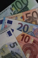 euro banknotes background