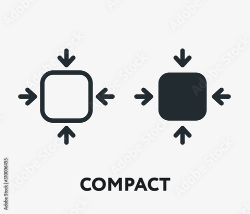 Fotomural Compact Size Small Scale Fit Flat Vector Line Icon