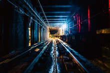View Of The Underground Tunnels And The Railways In New York City, United States
