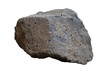 © Montree - basalt rock isolated on white background. Basalt is an extrusive igneous rock. There is noise and grain caused by the texture of the stone.
