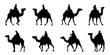 camel riders silhouettes
