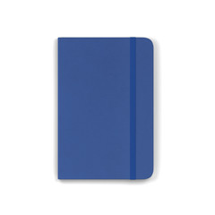 Sticker - Blank notebook with elastic band closure mockup