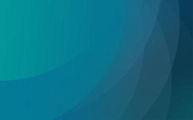 Abstract circular wavy aquamarine blue layout background 