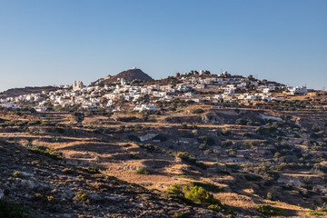 Wall Mural - Houses and church in Plaka village