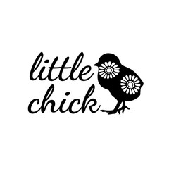 Wall Mural - little chick family baby and kid funny pun vector graphic design for cutting machine craft and print