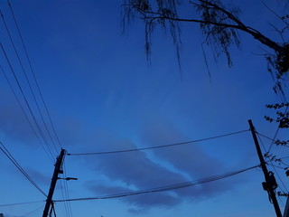 power lines and blue sky - Lilleaker 